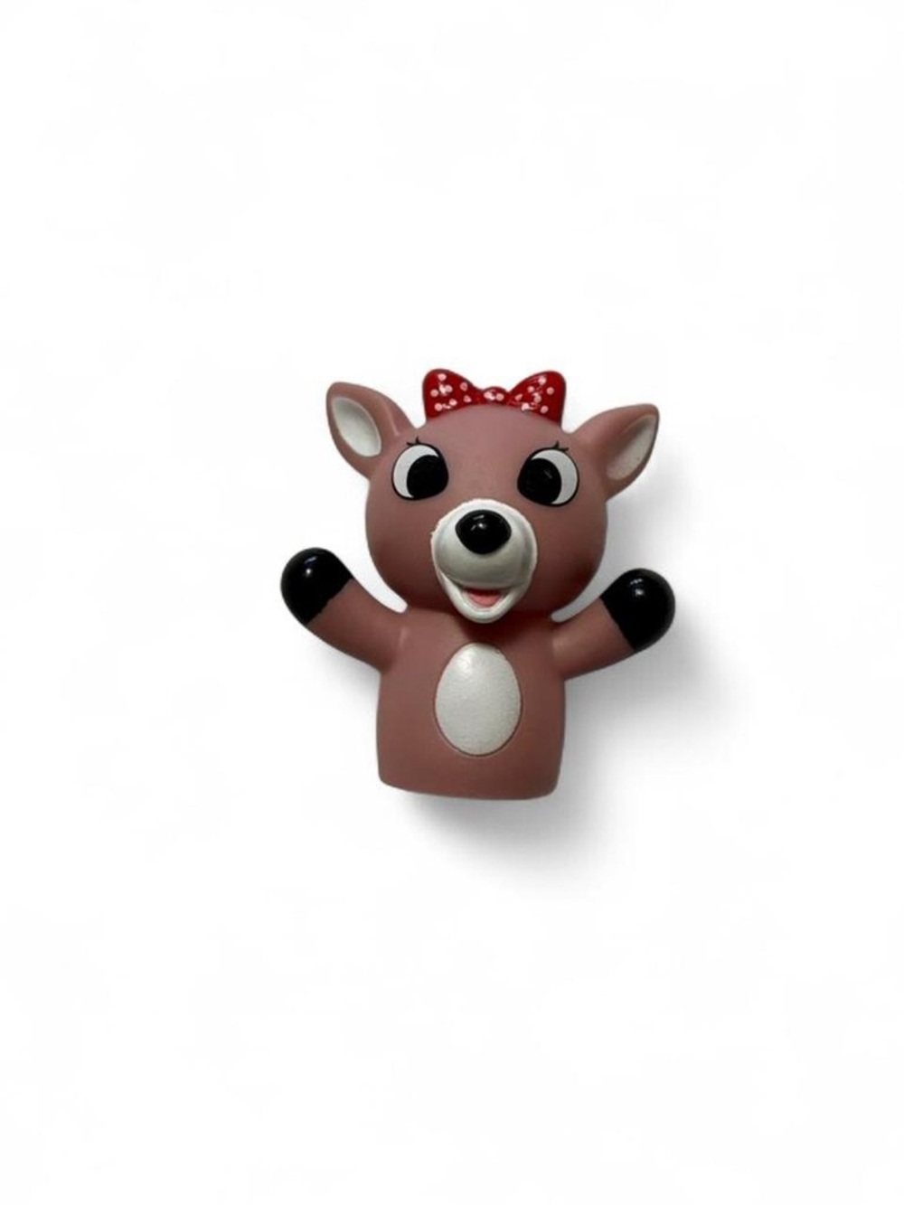 Rashti & Rashti Clarice Reindeer Finger Puppet Pink/Brown 2in